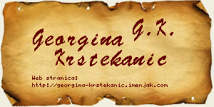Georgina Krstekanić vizit kartica